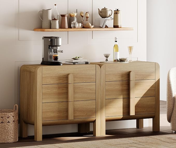 WAMPAT 6 Drawer Dresser for Bedroom, 2 in 1 63" Wide Mid Century Modern Wide - Image 5