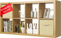 furtble Bookshelf with Storage Bins, 8-Cube Storage Organizer, Modern Wood Open by furtble