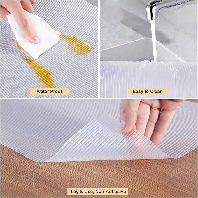 2 Rolls Thickened Shelf Liner, 16 in x 20 FEET Non-Slip Cabinet Liner, Washable - Image 3