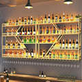 79in Large Wall Mounted Wine Rack 4 Tier Metal Wine Bottle Holder Modern by RAJYQODIS