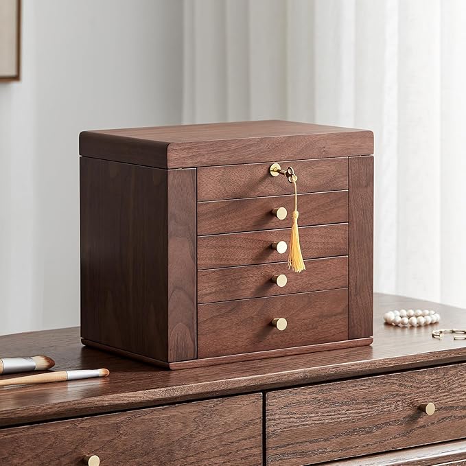 CHOSIN Black Walnut Wooden Jewelry Box - Image 4
