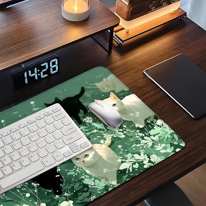 Large Mouse Pad, Cute Cat Gaming Mouse Pad Desk Mat, Non-Slip Base Extended - Image 9