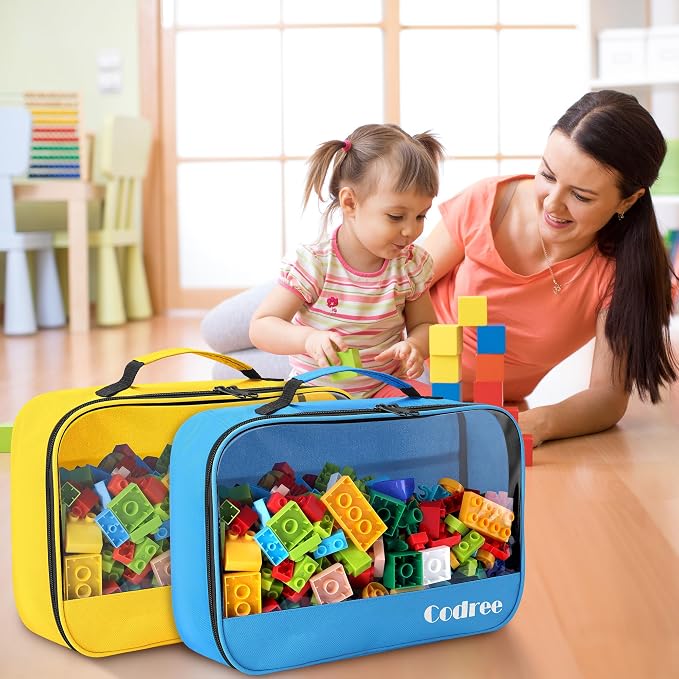 codree 6 Pack Large Oxford Cloth Toy Storage Bags, 13 x 8.5 x 3.9 Inch Visible - Image 6