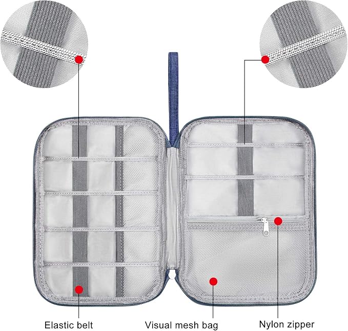 SELLYFELLY Travel Electronics Organizer Portable Cable Organizer Bag - Image 5