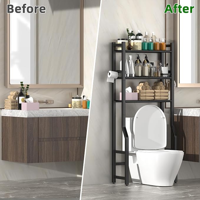 3 Tier Over The Toilet Storage Rack - Image 6
