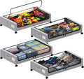 4-Pack Under Bed Storage with Wheels (Gray)