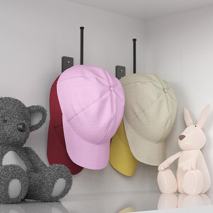 4 Pack Hat Racks for Baseball Caps, Stainless Steel Hat Organizer for Baseball - Image 2