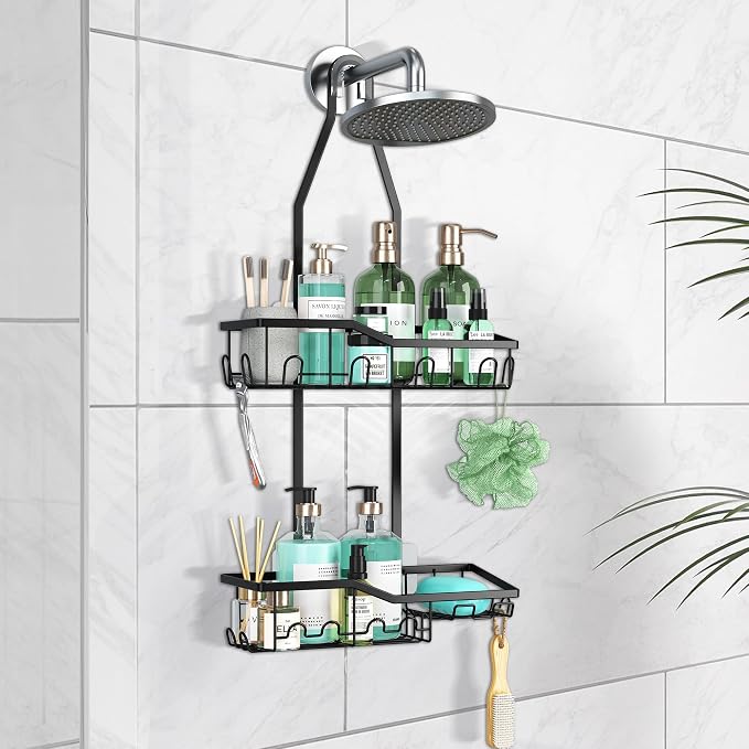Shower Caddy Hanging, Rustproof Anti-Swing Shower Organizer, Hanging Bathroom - Image 9
