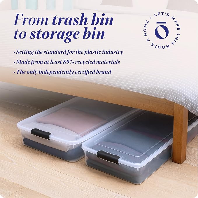 HOMZ 2-Pack Under Bed Storage, 60 Quart, and Towels - Image 7