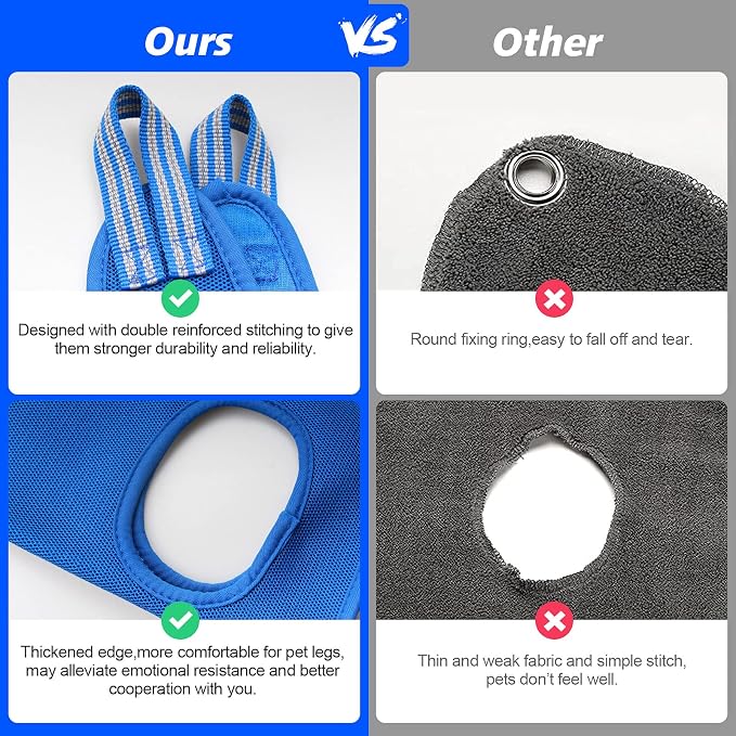 Pet Grooming Hammock Harness for Cats & XS Small Dogs, Dog Sling for Cutting - Image 5