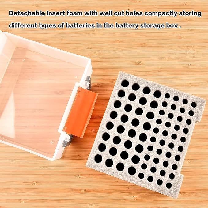 FULLCASE Battery Storage Organizer Holder Holds 72 AA AAA Batteries, Box Cases - Image 4