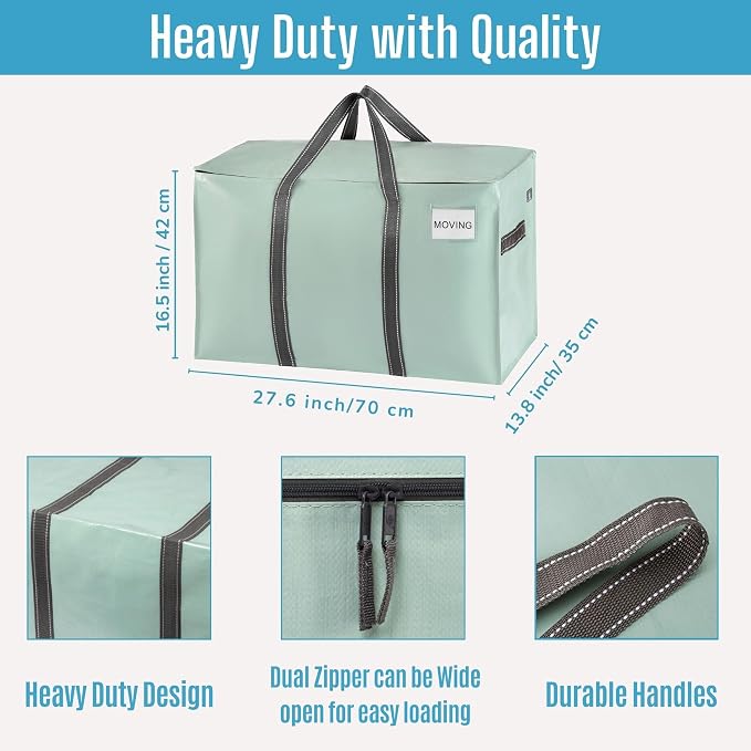 VENO 6 Pack Moving Bags and Large Christmas Storage Bins - Image 3