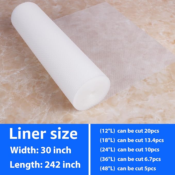 Shelf Liners for Kitchen Cabinets Large: 30 Inch Wide x 20 FT Long Waterproof - Image 9