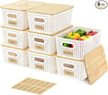 8 Pack Plastic Storage Bins by Unknown