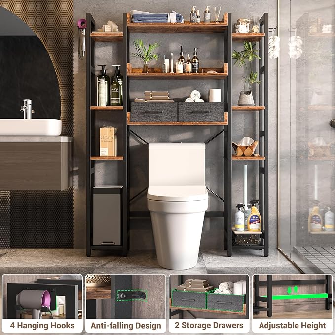 Over The Toilet Storage with 2 Drawers - Image 4