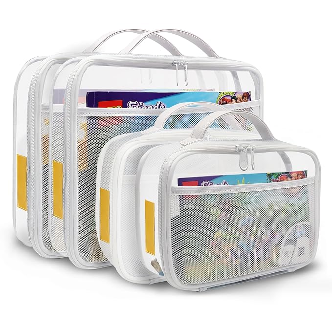 holay 4 Packs PVC Zippered Blocks Set, Board game Storage Organizer Case by OrganizeYourLifeWithholay