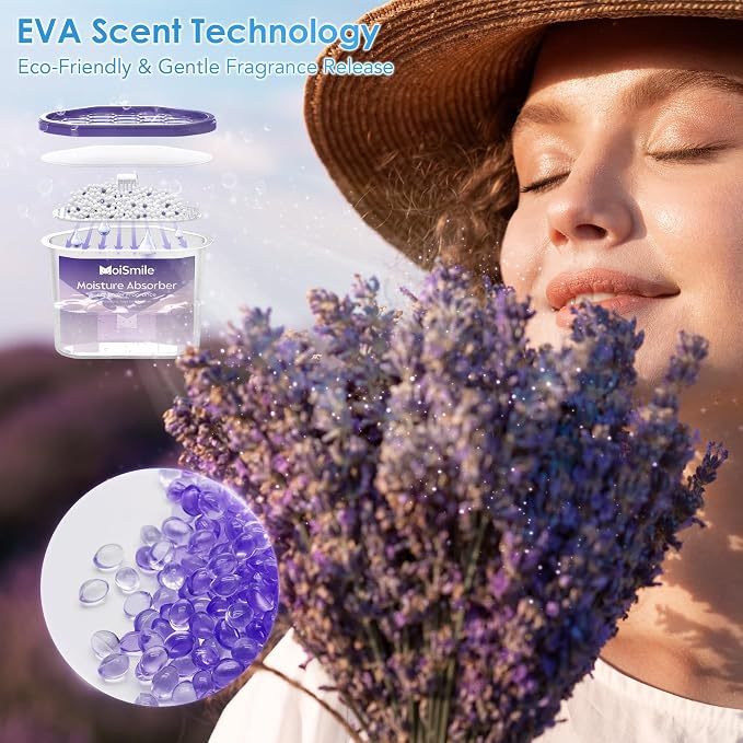 Moisture Absorbers 3 Pack, Lavender Fragrance Closet Dehumidifier - Image 8