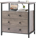 3 Wooden Drawers Night Stand, 27 Inch Wide Nightstand by Edbuosy