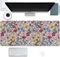 Colorful Flowers Mouse Pad, Large Floral Mousepad Desk Pad by Unknown