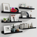 Fun Memories Picture Ledge Shelf, 16 Inch Long Floating Shelves Set of 6 by FunMemories