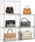 Purse Organizer for Closet, 5 Pack Clear Acrylic Display Case for Purse Handbag by ZLLZUU