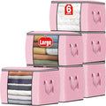 Fab totes 24 Gallons Clothes Storage, Foldable Thick Fabric Blanket Storage Bags by Fabtotes