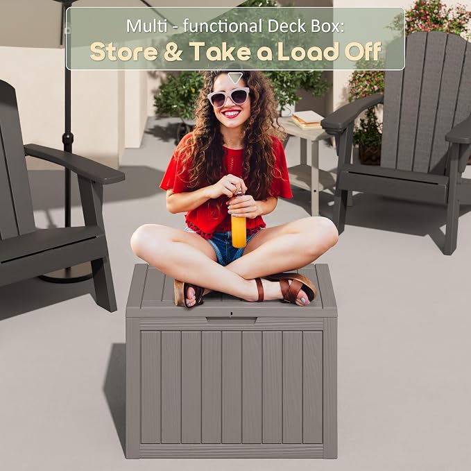 Outdoor Storage Box, Resin Deck Boxes Indoor and outdoor, Waterproof Storage - Image 3