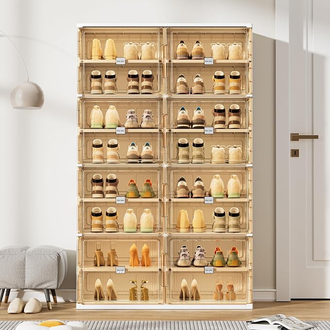 JEKO&JEKO 8 Tiers Foldable Shoe Rack Organizer Cabinet - Image 4