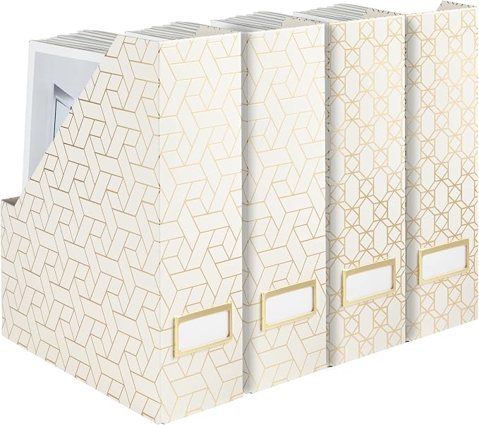 BLU MONACO Decorative Foldable Magazine Storage Boxes by Blu_Monaco