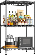 35.4''H Shelf 3 Tier Storage Shelves Metal Shelving, Adjustable Small Wire by Durayloly