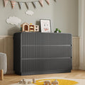 Dresser for Bedroom with 6 Drawers, Fluted Chest of Drawers with Round Curved by BORNOON