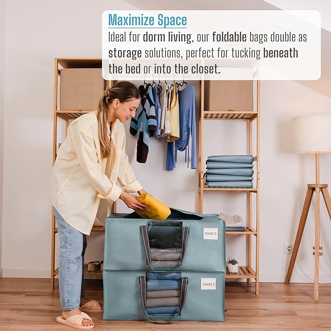 VENO 2 Pack Moving Bags for College, Heavy-Duty Storage Totes, Moving Boxes and - Image 4