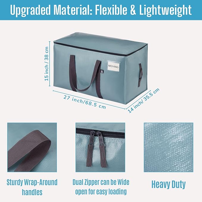 VENO 8 Pack Moving Bags, Upgraded Heavy Duty, Moving Boxes Alternative - Image 3