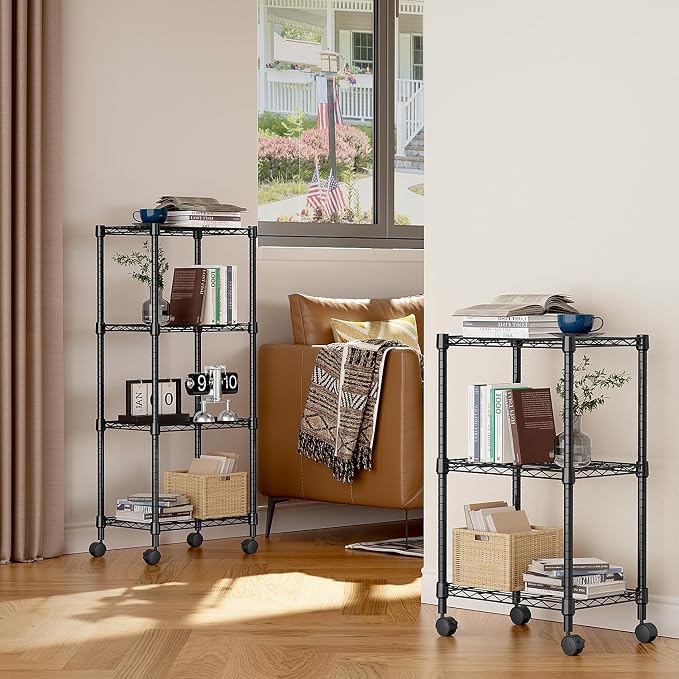 3 Tier Shelf Metal Storage Shelves Wire Rack Closet Organizers - Image 4