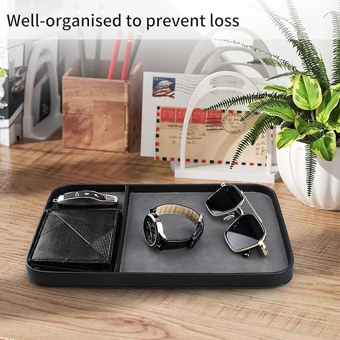 SENEN Leather Tray, Stylish and Organized Multifunctional Tray, - Image 5