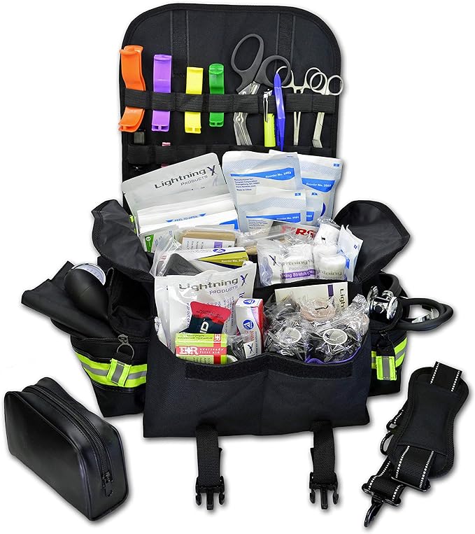 Lightning X Personalized First Responder EMT EMS Trauma Bag w/Stocked First Aid - Image 2