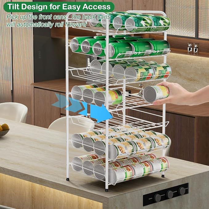 Vrisa Can Organizer for Pantry 7 Tier Canned Food Organizer Can Storage Rack - Image 4