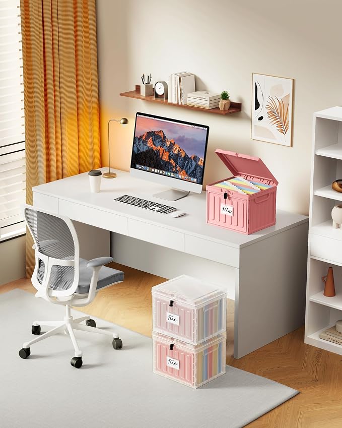 Oterri Plastic File Box with Lid - Image 6