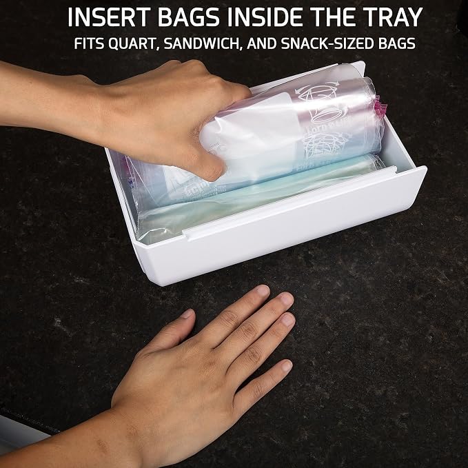 ELYPRO Dispenser for Ziplock Bags size Quart, and Snack Bags | Under-Cabinet or - Image 4