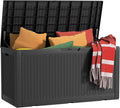 EasyUp 120 Gallon Outdoor Storage Box Waterproof, UV Resistant Resin Deck Box by EASYUP