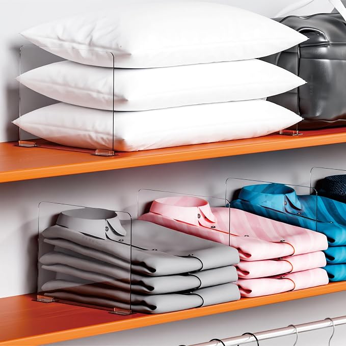 Yieach 6 Pack Acrylic Shelf Dividers - Image 4