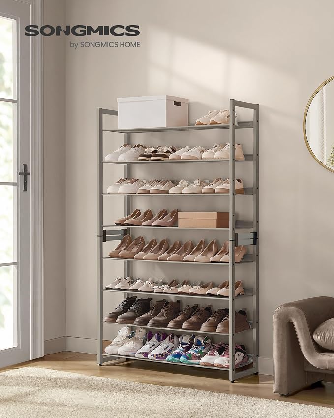 SONGMICS Shoe Rack, 8-Tier Shoe Organizer, Metal Rack - Image 2