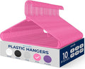SereneLife Premium 10 Pack Plastic Hangers, Lightweight, Space Saving Clothes by SereneLife