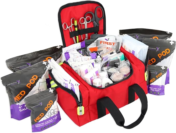 Lightning X Value Compact Medic First Responder EMS/EMT Stocked Trauma Bag by LightningXProducts