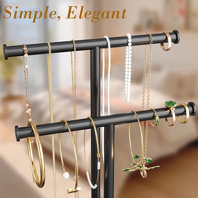 Necklace Rack Stand with Storage Tray - Image 3