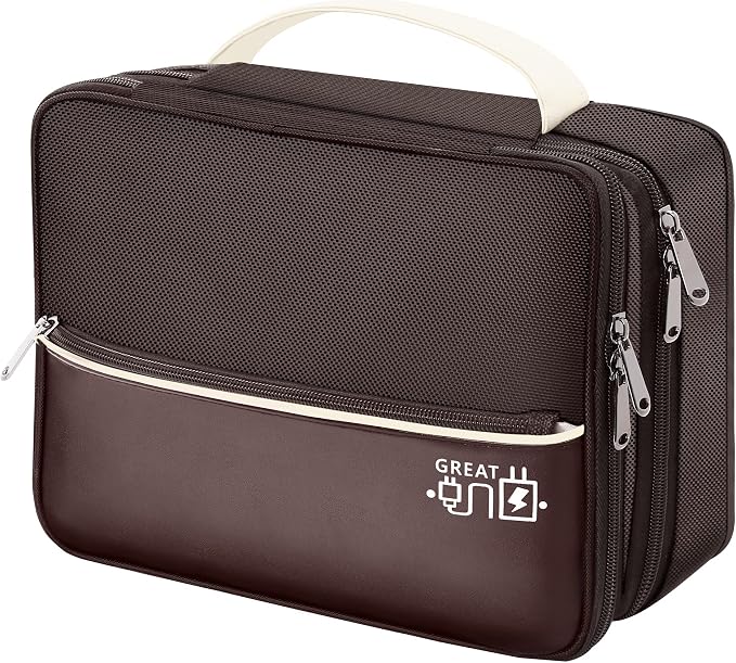 SELLYFELLY Electronics Travel Organizer, Double Layer Cable Organizer Bag - Image 8