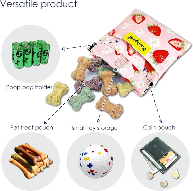 Dog Treat Pouch, Cotton Pocket Sized Training Holder, Hand Free Walking Funny - Image 4