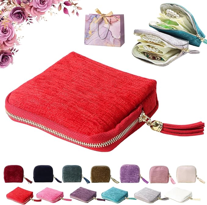 Travel Jewelry Case, Portable Jewelry Storage Bag, Compact Foldable Five by Unknown