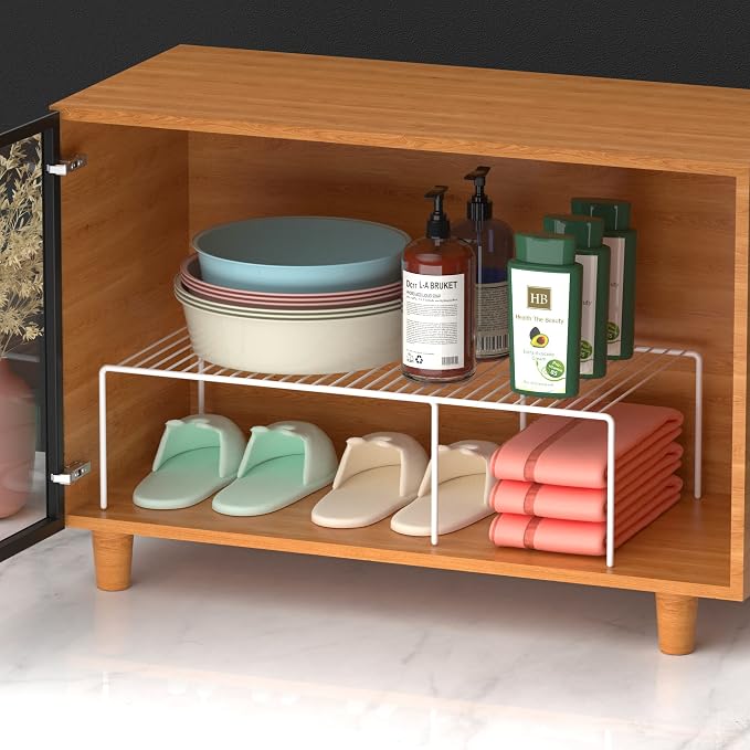 Redrubbit Cabinet Storage Shelf Rack, Expandable Metal Rustproof Kitchen - Image 7
