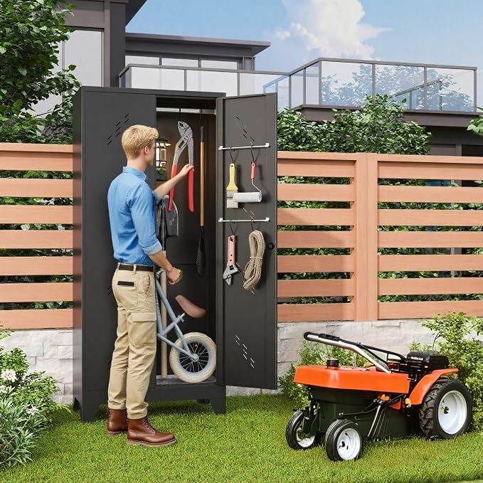 Garage Storage Cabinet 75" H, Tall Storage Shed - Image 6